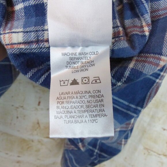 Legendary Whitetails Shirt Mens L Blue Plaid Western Flannel Stockyards Shotgun - Picture 15 of 16